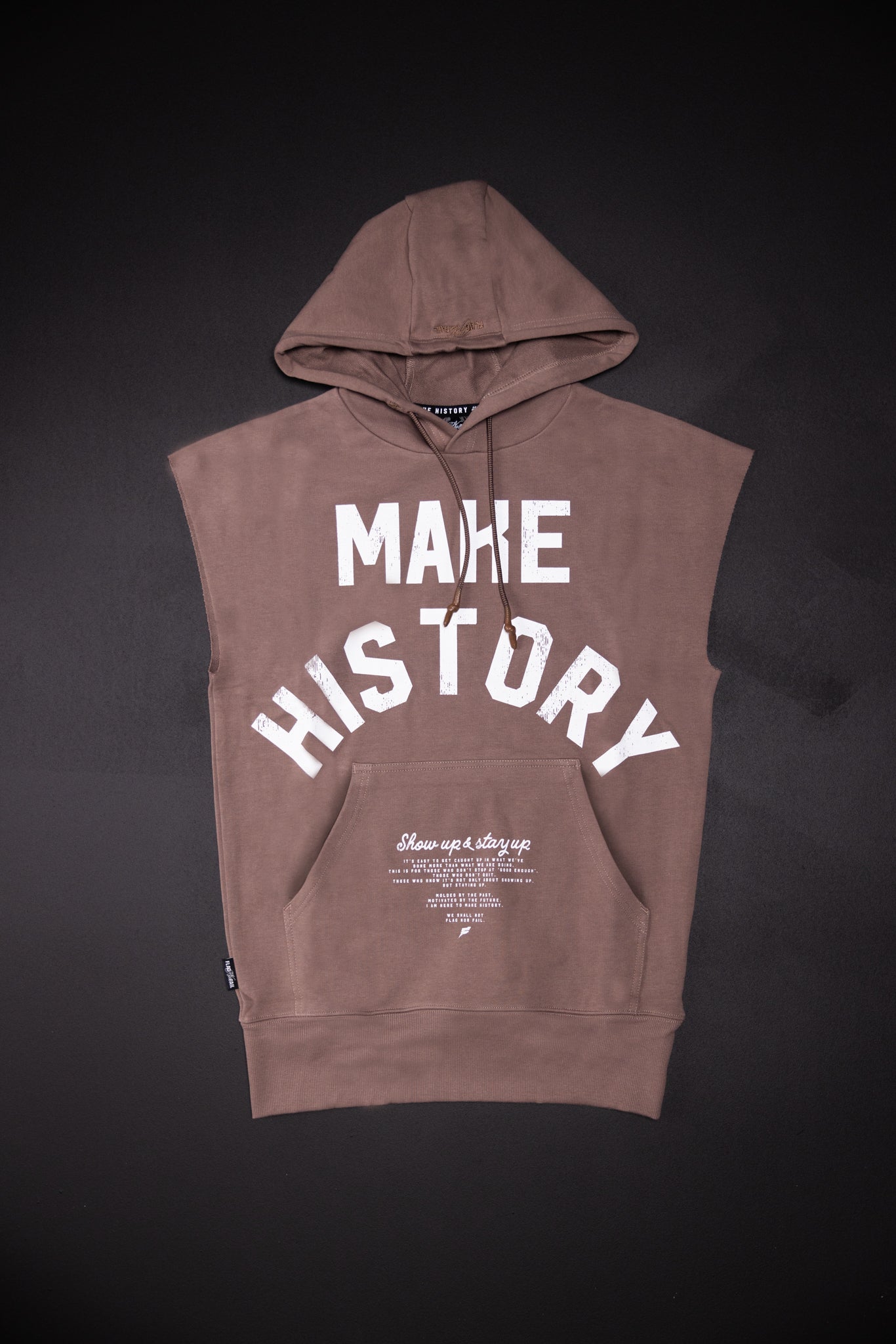 MAKE HISTORY Sleeveless Hoodie for Men & Women - Lightweight & Breathable Workout Top - Perfect for Gym, Running & Outdoor Activities
