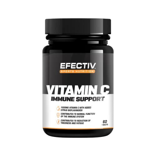 Efectiv Nutrition Vitamin C 60 Capsules - Immune Support, Antioxidant Boost - Perfect for Daily Wellness & Cold Season Defense