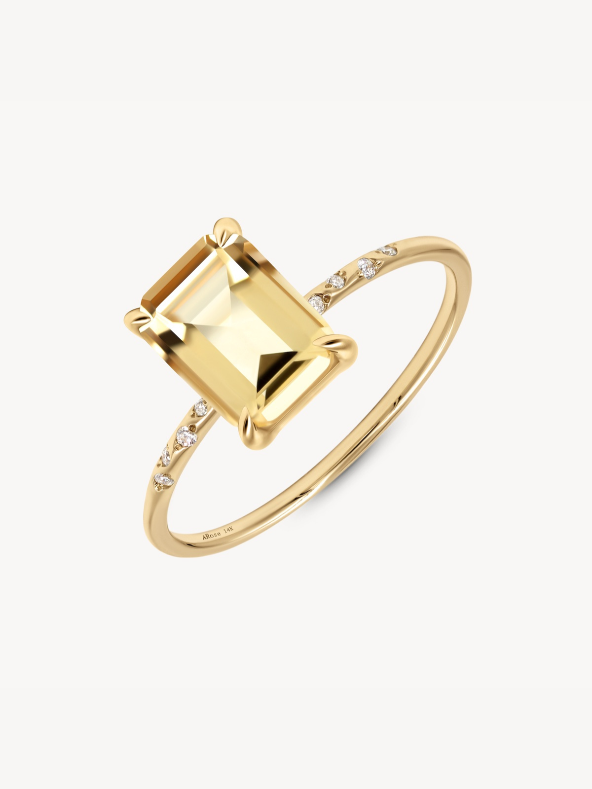 Stunning Large Starry Citrine Ring for Women - Elegant Yellow Gemstone Jewelry - Perfect for Parties, Weddings & Everyday Wear
