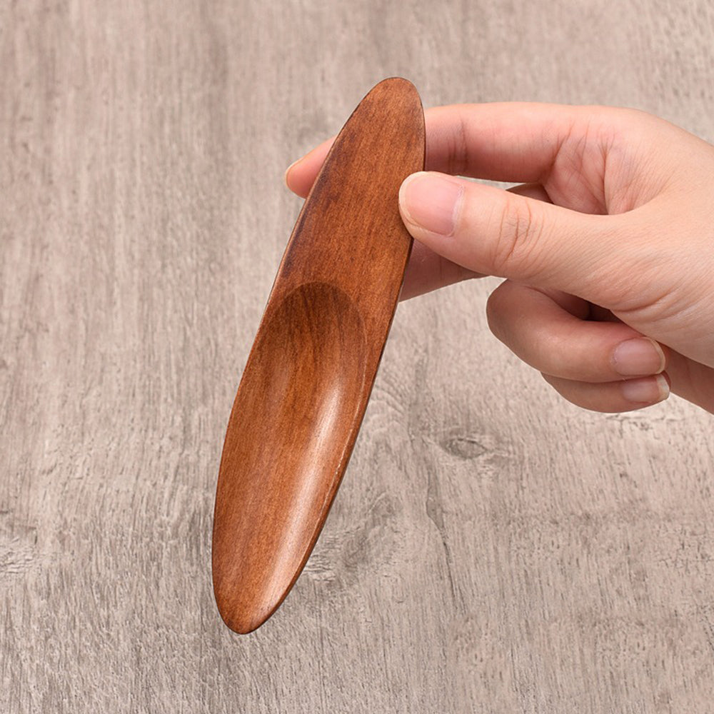 Premium Ziziphus Jujuba Wood Tea Scoop - Handcrafted Chinese Tea Ceremony Teaspoon for Matcha, Loose Leaf Tea & Gongfu Tea Brewing