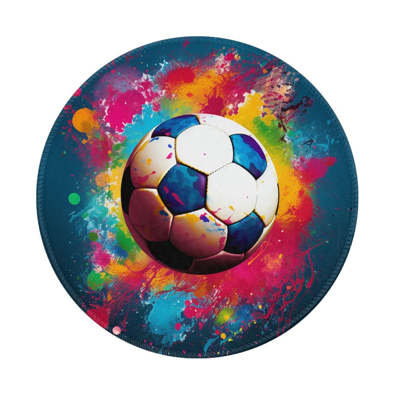 Vibrant Football Print Mouse Pad - Waterproof, Non-Slip Rubber Base Gaming Mousepad for PC & Laptop - Perfect for Office, Home & Gaming Setup