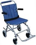 Lightweight Folding Transport Wheelchair with Carry Bag & Flip-Back Armrests - Portable Mobility Aid for Travel, Hospitals, and Outdoor Activities