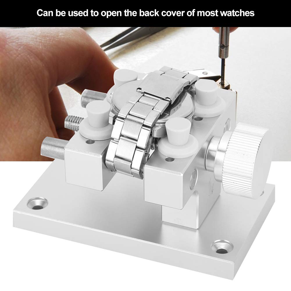 Professional Watch Vise Tool - Adjustable Metal Watch Case Holder with Opener, Press Closer & Strap Remover - Perfect for Watch Repair, Movement Maintenance & Watchmaking - Ideal for Jewelers, Hobbyists & Professional Watchmakers