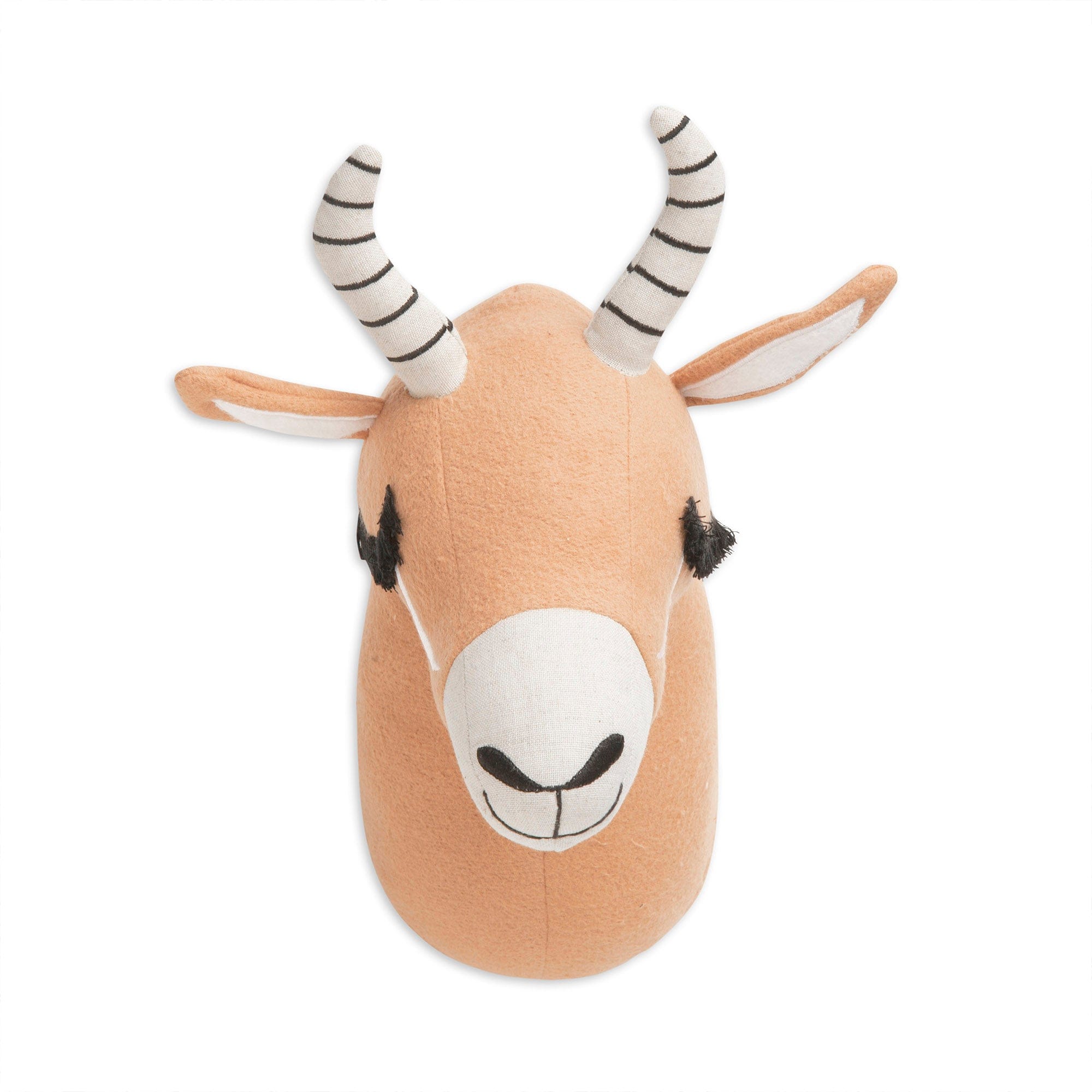 Cute Baby Antelope Plush Wall Hanging Decor - Soft Nursery Animal Head Mount for Kids Room, Baby Shower Gift & Boho Home Decor