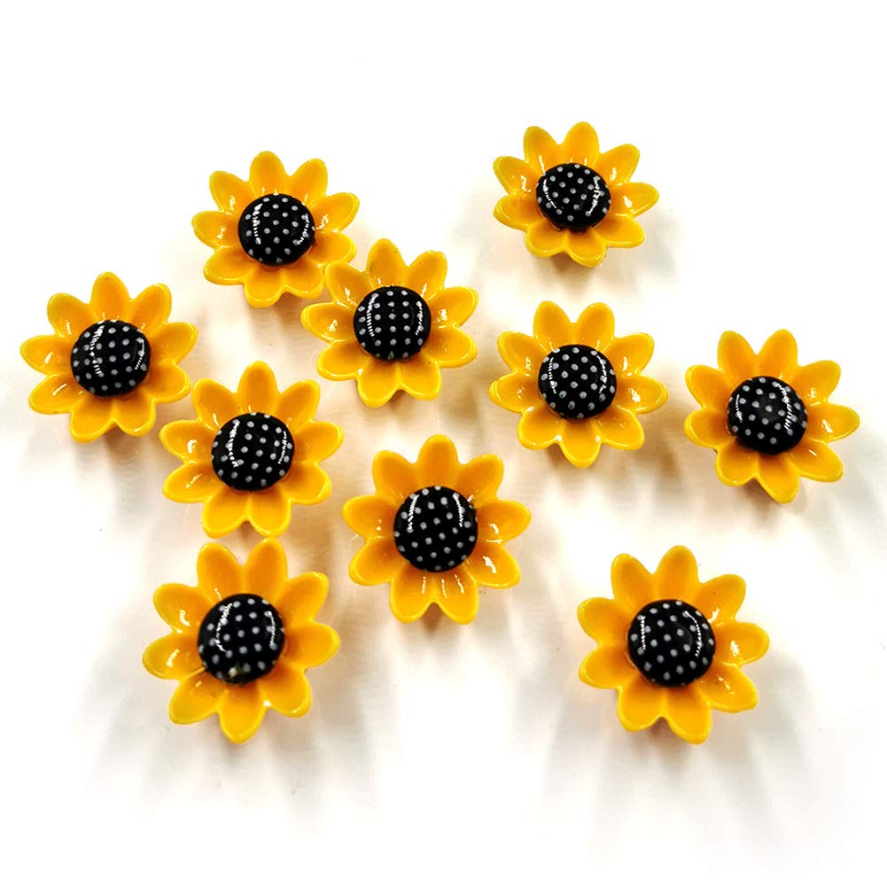 10-Piece Sunflower Fridge Magnets Set - Colorful Refrigerator Decor with Strong Magnetic Hold - Perfect for Kitchen, Office & Home Organization (Holds Notes, Photos & Shopping Lists)
