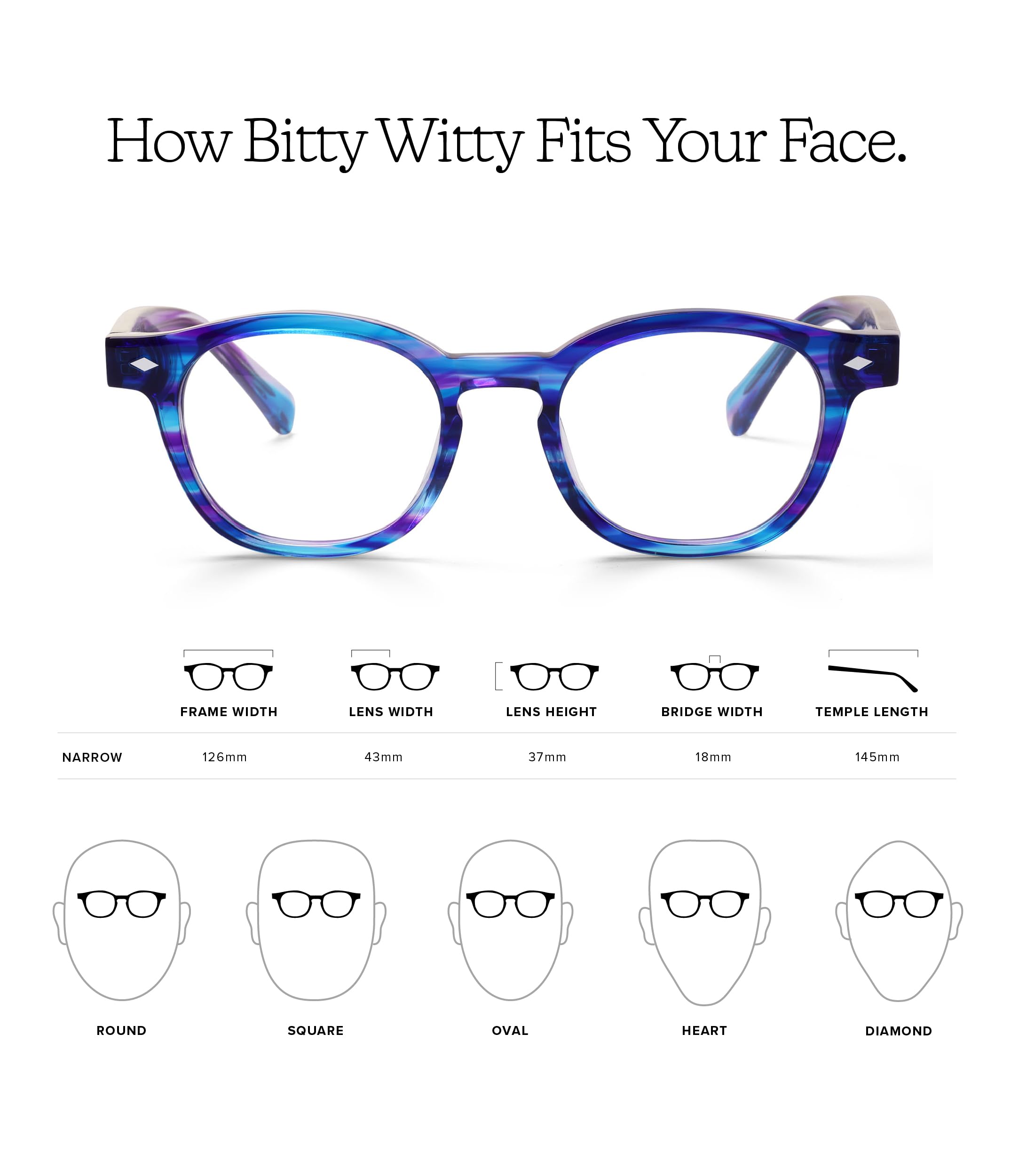 eyebobs - Bitty Witty | Premium Reading Glasses for Men & Women | Round Narrow Face Frames in Black Granite (0.00 Strength) | Perfect for Reading, Computer Work & Fashion Accessories