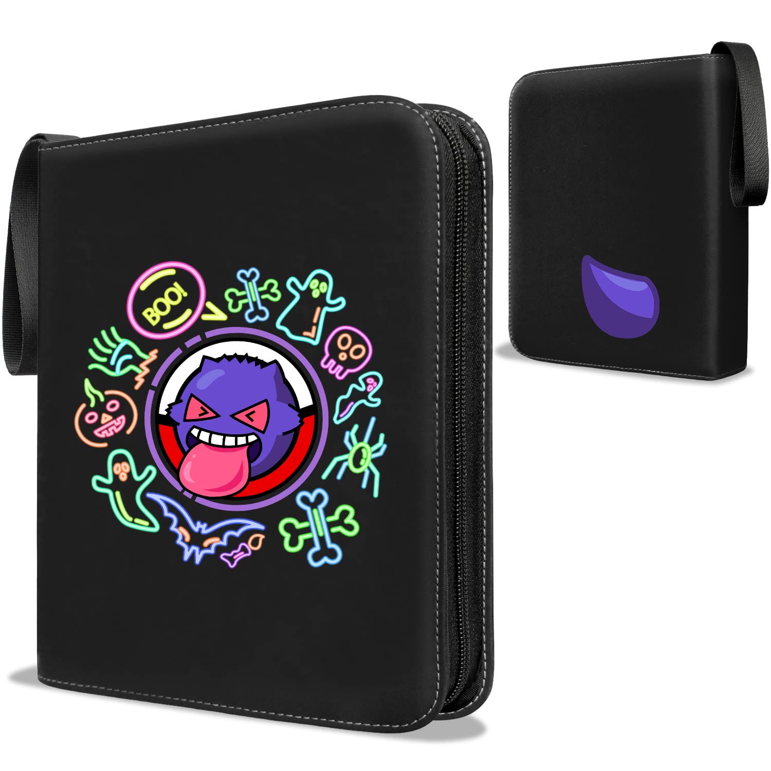 Premium MORINBO 4-Pocket Pokemon Card Binder - Holds 400 Trading Cards with Removable Protective Sleeves for Collectors (Black) | Perfect for TCG Tournaments, Card Storage & Display Collections