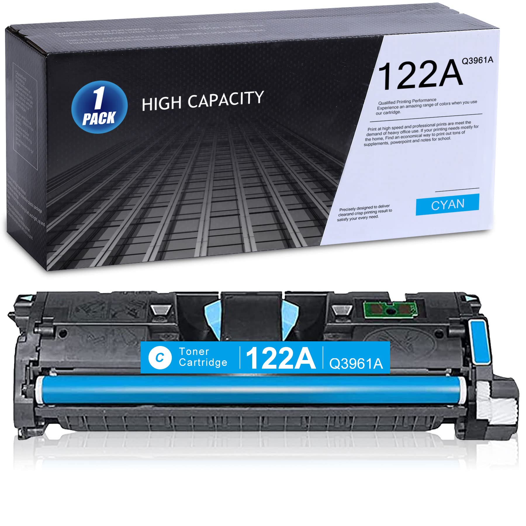 MANDBOY 122A Q3961A Remanufactured Toner Cartridge - 1 Pack Cyan | Compatible with HP Color LaserJet 2820 2830 2840 2550n 2550L 2550Ln Printers | High-Quality Replacement for Home & Office Printing Needs