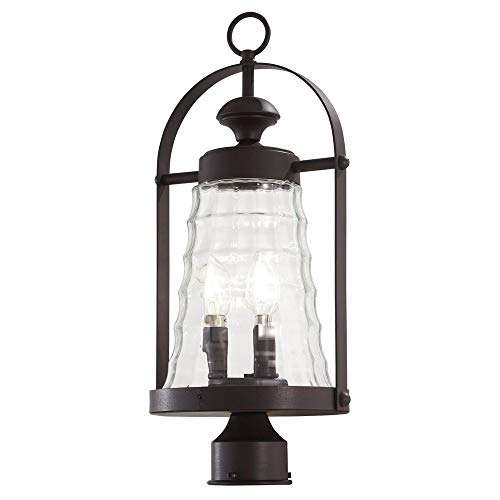 Minka Lavery 72626-615B Sycamore Trail Outdoor Post Light - 3-Light Exterior Lantern in Dorian Bronze (180W) - Perfect for Driveway, Garden, and Patio Lighting