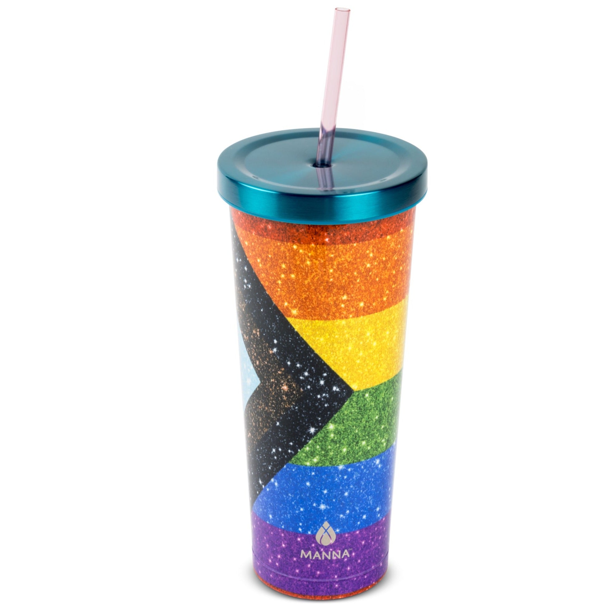 24 oz Chilly Tumbler - Insulated Stainless Steel Water Bottle with Lid & Straw, Pride Rainbow Collection | Perfect for Travel, Gym, Office & Outdoor Activities