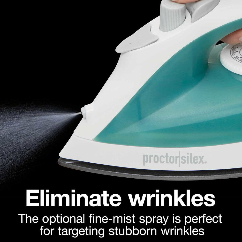 Proctor Silex 17291PS Lightweight Non-Stick Steam Iron for Clothes - Perfect for Home, Travel & Quick Wrinkle Removal