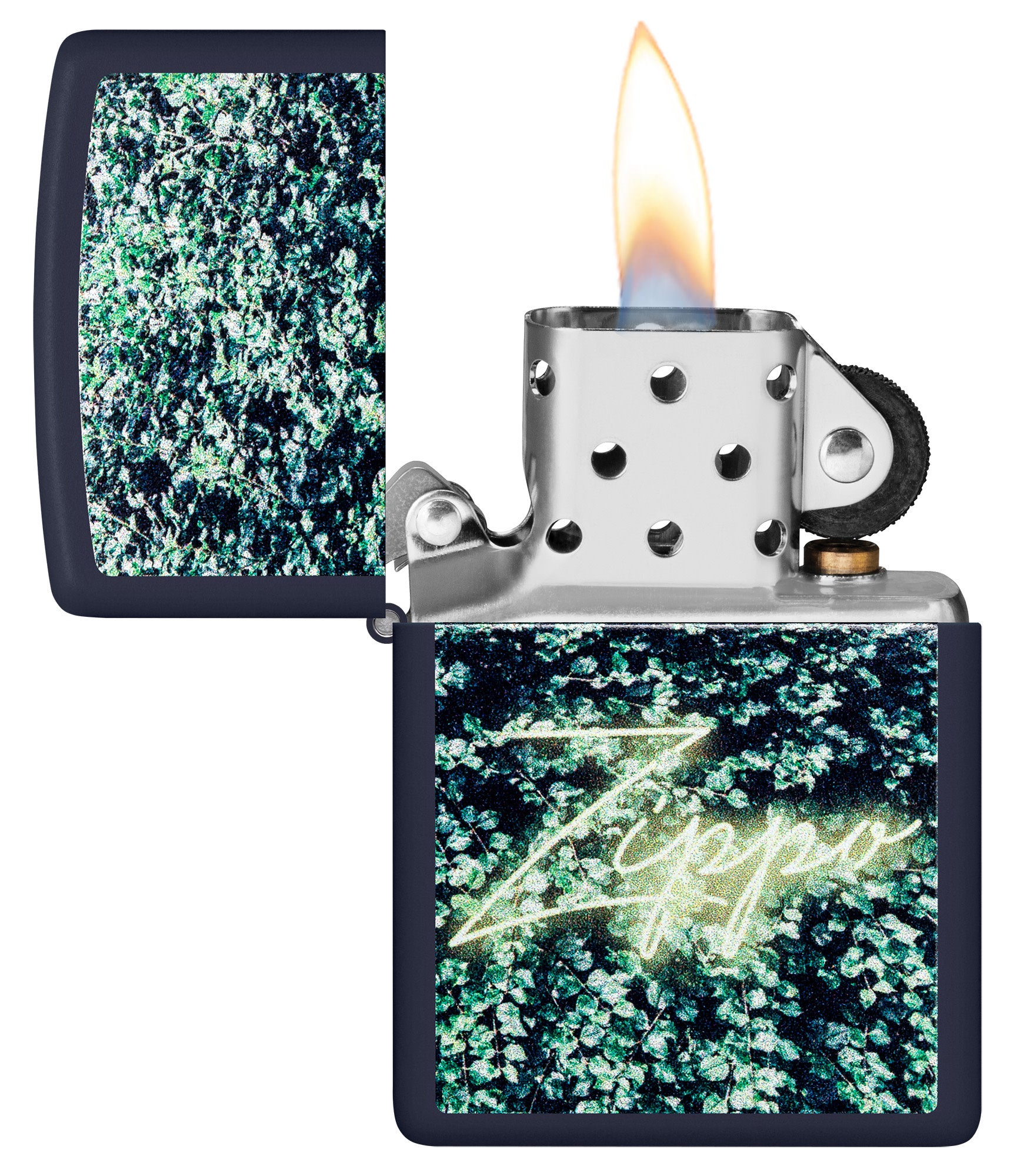 Zippo Matte Navy Blue Lighter - Windproof Refillable Metal Lighter for Camping, Outdoor Adventures & Everyday Use