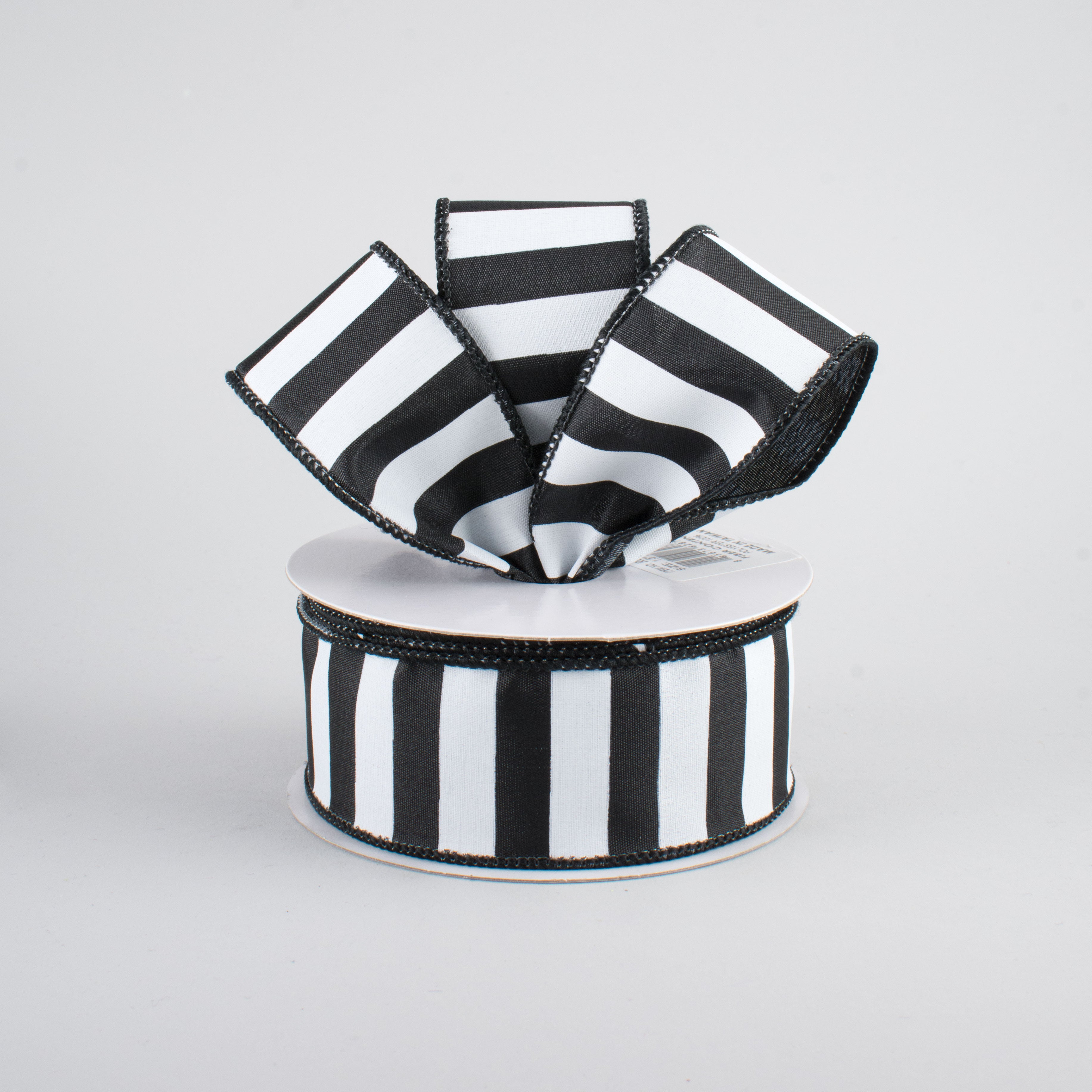 1.5 Inch Medium Stripe Ribbon - Black & White (10 Yards) for Gift Wrapping, Crafts, and DIY Projects
