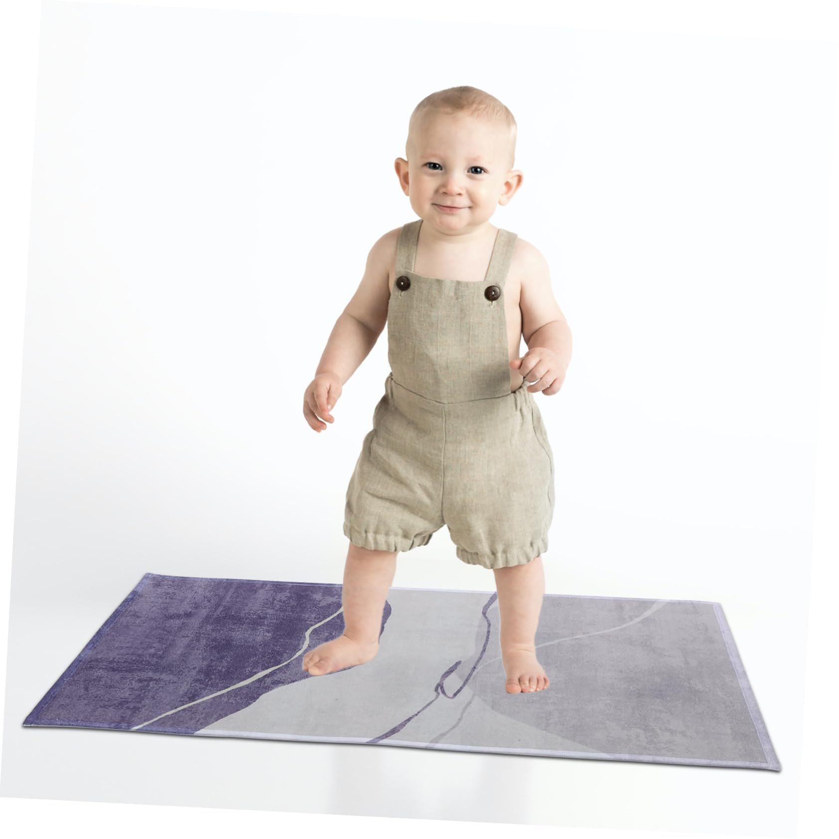 FAVOMOTO 4-Piece Non-Toxic Baby Crawling Play Mat - Foldable Soft Polyester Floor Mat for Infants & Toddlers - Perfect for Nursery, Playroom & Daycare Use