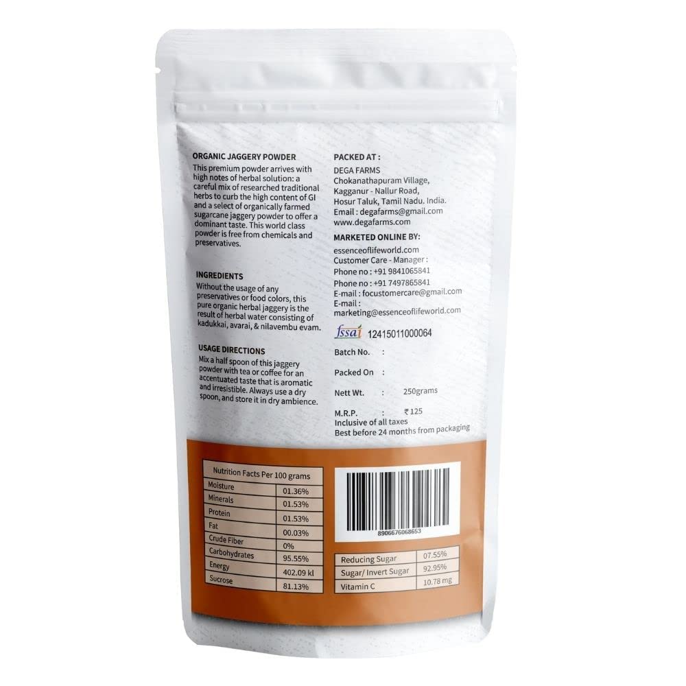 Organic Shatavari Powder 100g & Pure Jaggery 250g - Natural Ayurvedic Herbs for Women's Health, Energy Boost & Digestion - Perfect for Herbal Tea, Smoothies & Healthy Recipes