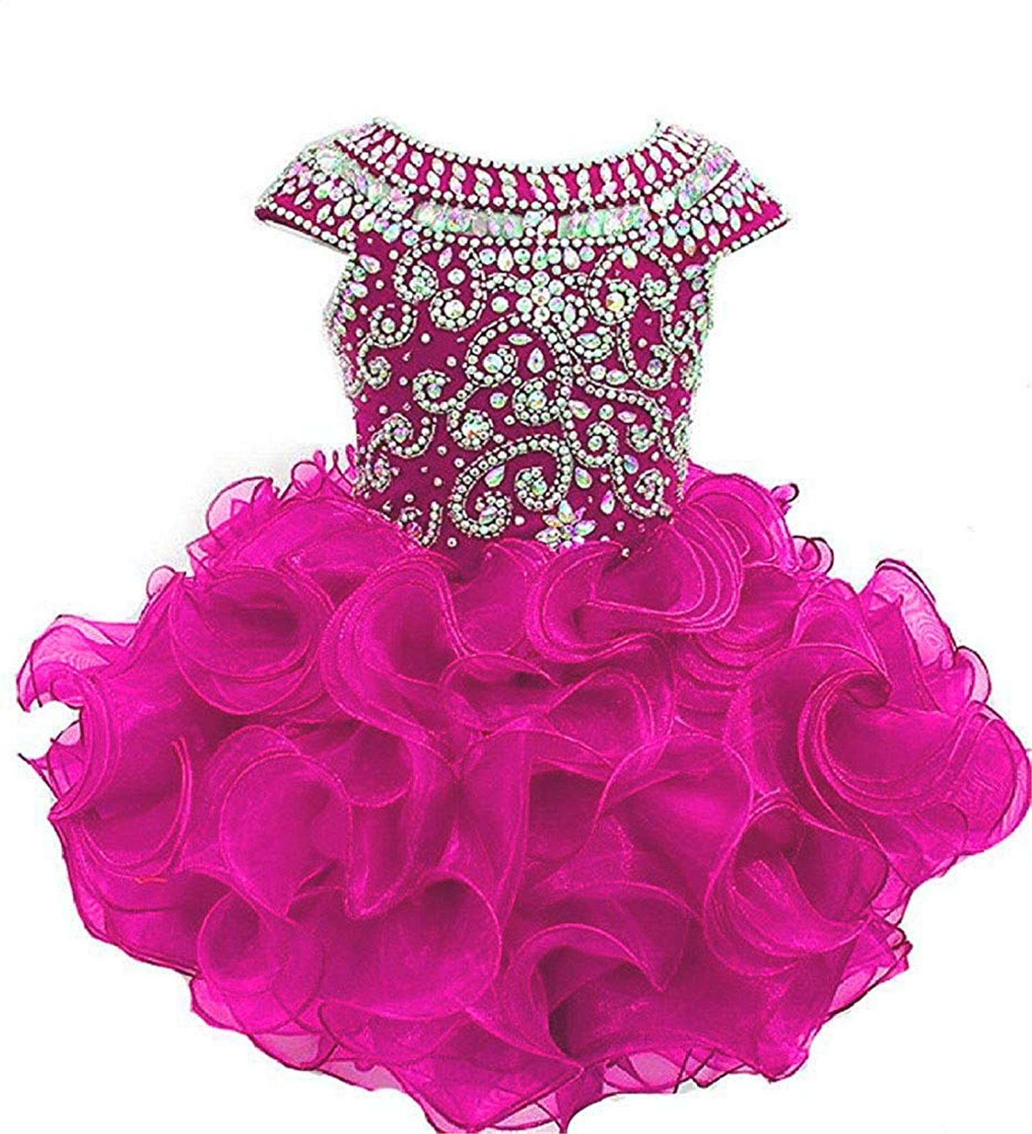 G.CHEN Baby Girls Halter Cupcake Pageant Dress - Elegant National Infant Competition Gown for Special Occasions, Birthday Parties & Photo Shoots