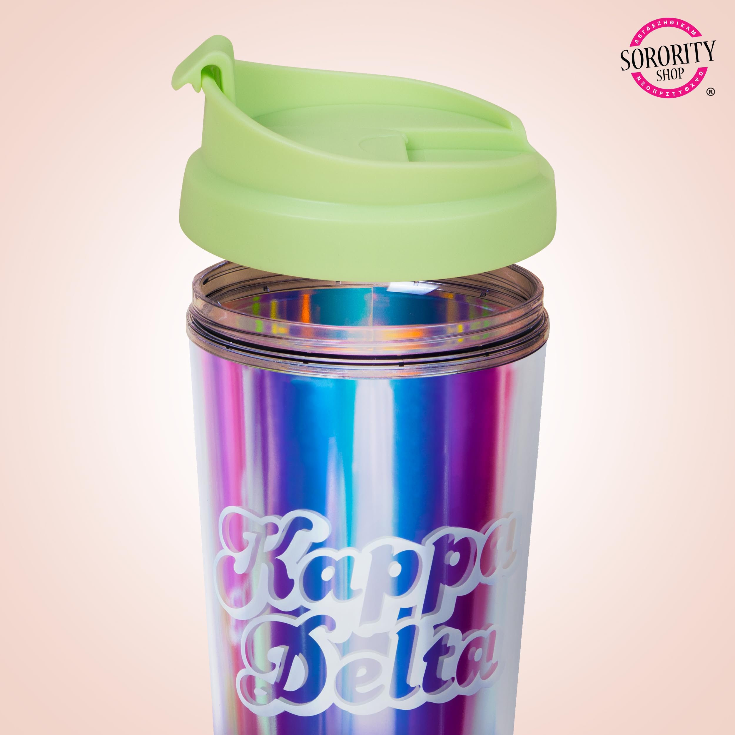 Alpha Gamma Delta Sorority Tumbler 20oz - Insulated Stainless Steel Cup with Lid & Straw - Perfect for Coffee, Tea & Cold Drinks - Great Gift for Sorority Sisters & College Students
