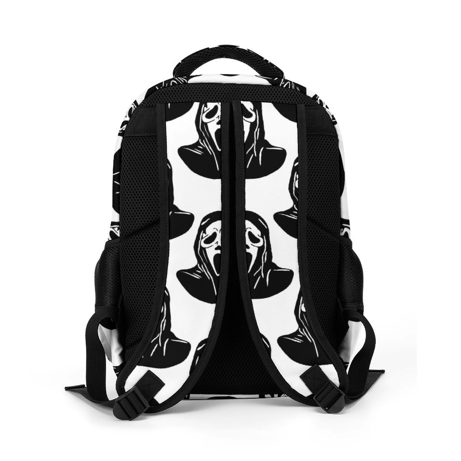 Scream Black Mask Ghost Devil Travel Laptop Backpack - Large Durable Computer Bag for Work, Camping & Daily Use - Funny Casual Daypack for Women & Men - Perfect for Office, School, Travel & Outdoor Adventures