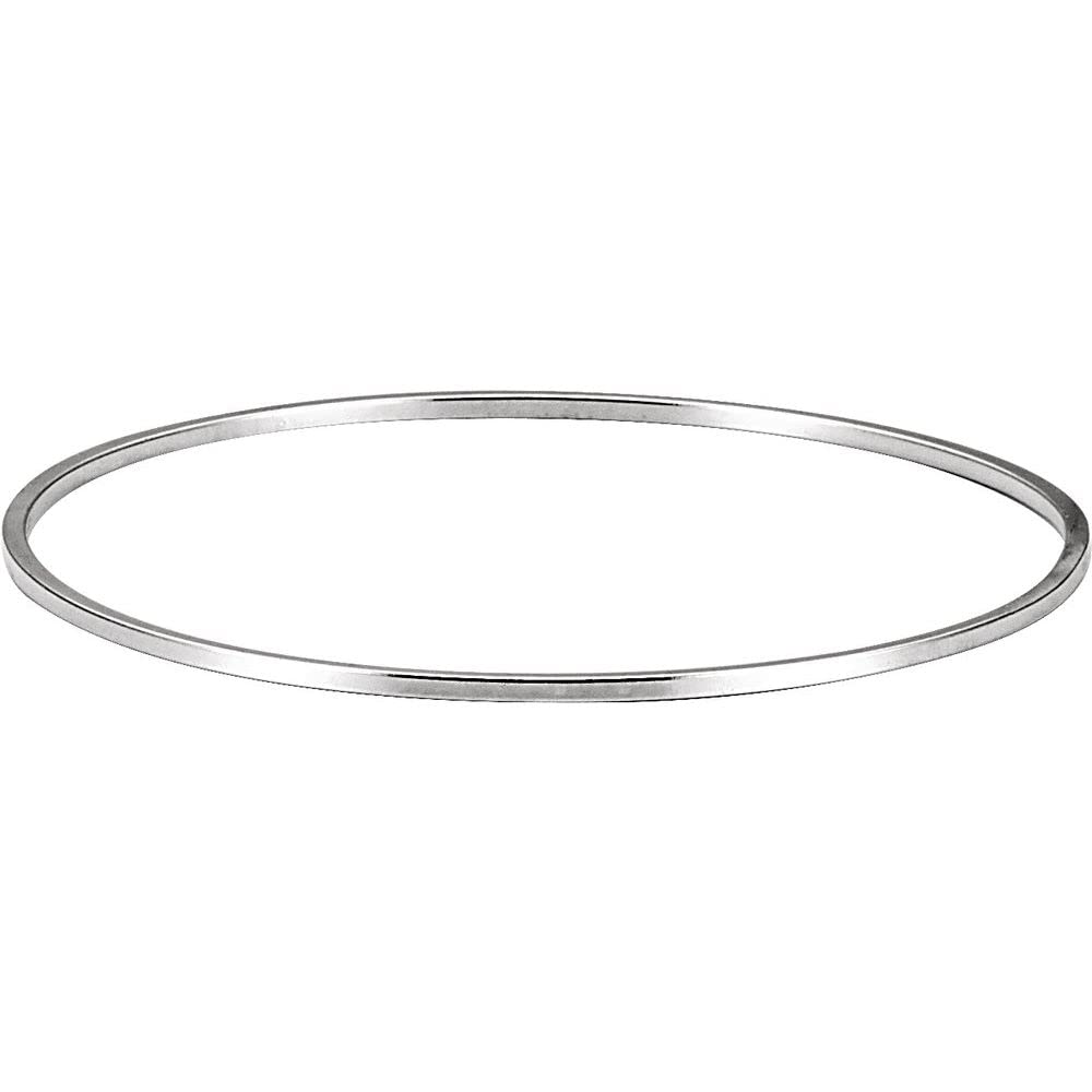 Sterling Silver 1.75mm Bangle Bracelet for Women - Dainty & Elegant Fine Jewelry Gift for Her - 7.5 Inch Adjustable Size - Perfect for Weddings, Anniversaries & Everyday Wear