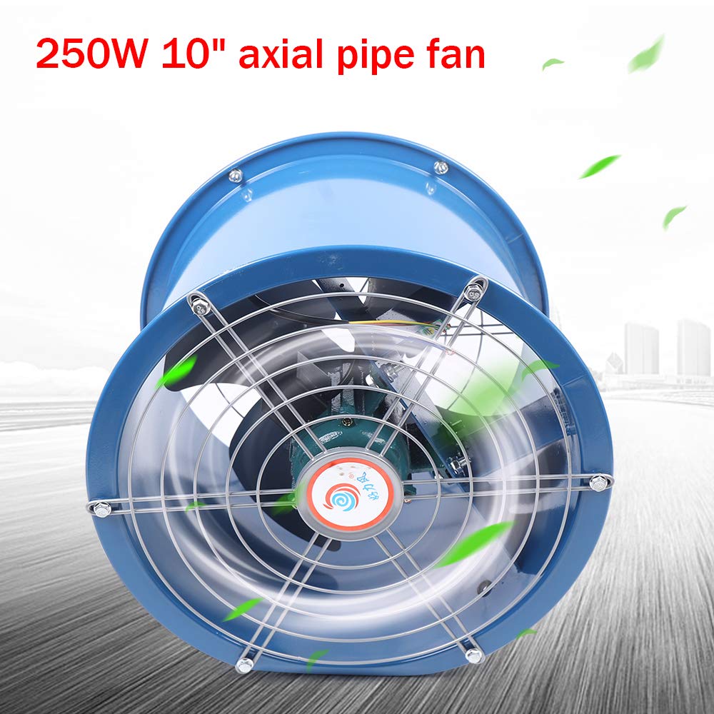 DYRABREST 10 Inch Explosion-Proof Paint Booth Exhaust Fan | High Velocity 250W Axial Blower | 2000m³/H Ventilation Fan for Industrial & Automotive Spray Booths | 1420r/min Cylinder Pipe Fan - Perfect for Workshops, Garages & Commercial Painting Areas