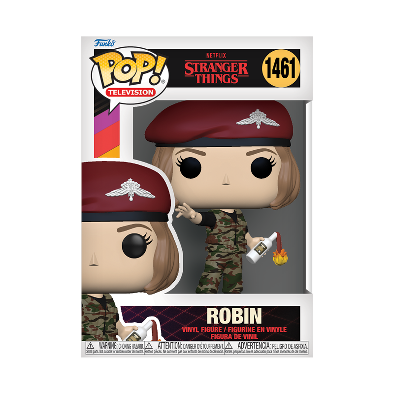 Robin Funko Pop Stranger Things Vinyl Figure #1461 with Protector Case - Collectible Gift for Fans, Perfect for Display & Home Decor