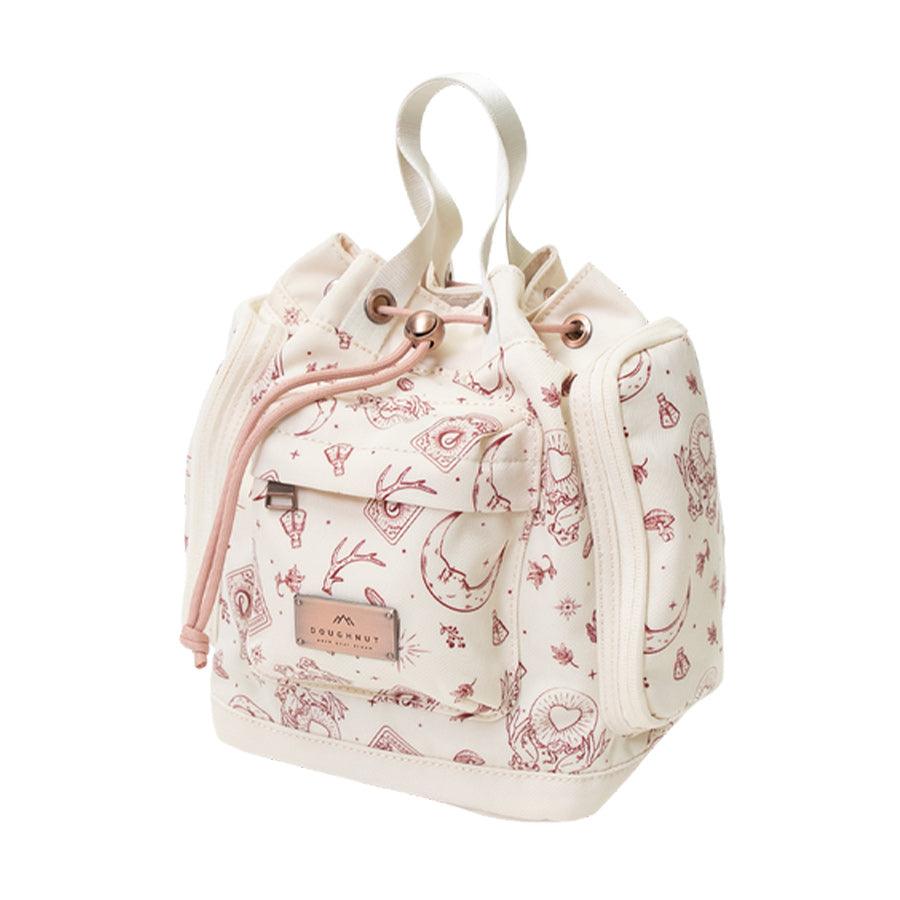 DOUGHNUT Pyramid Tiny Mystic Club Cream x Brick - Trendy Mini Backpack for Women & Teens - Perfect for School, Travel, and Everyday Use