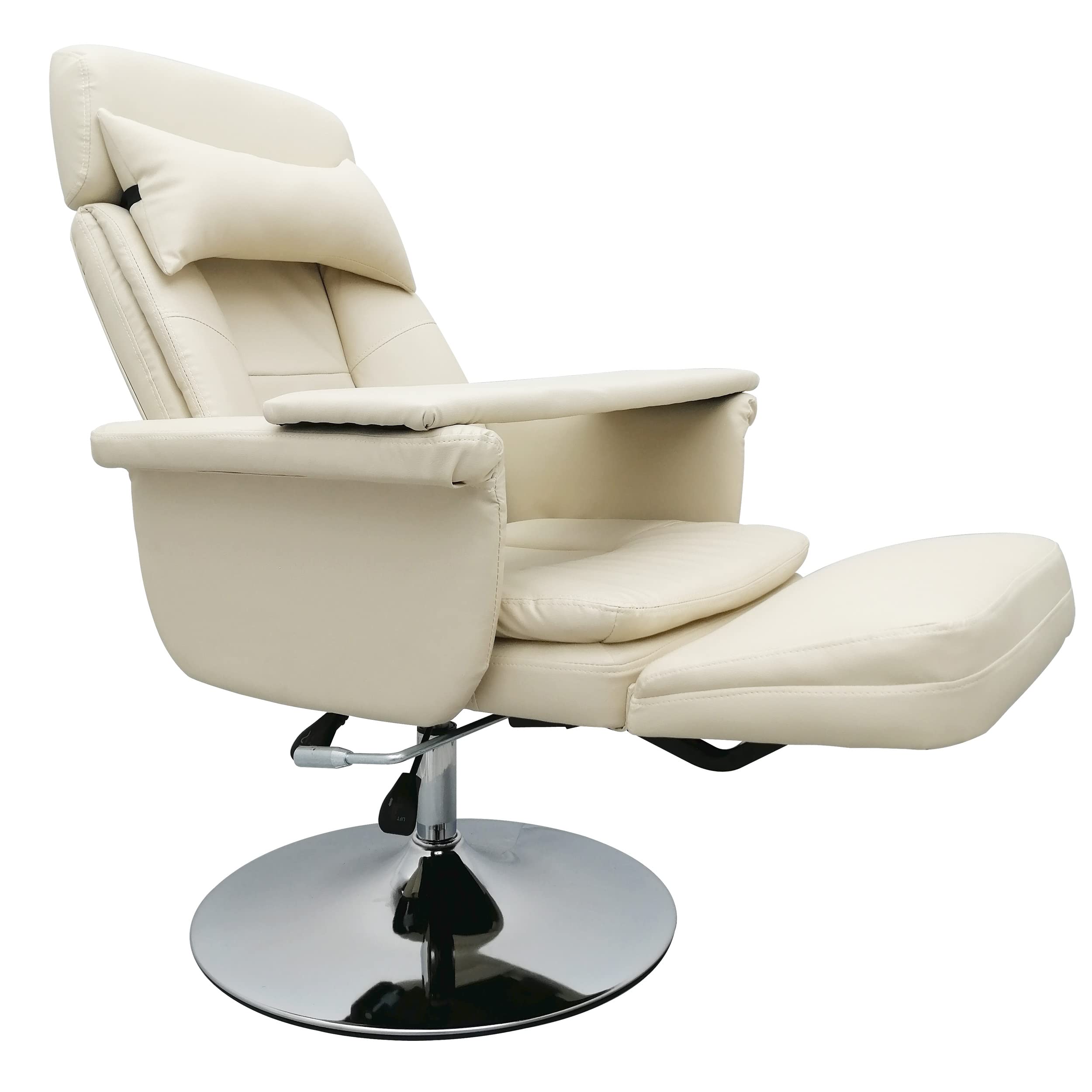 White Air Pressure Facial Bed Spa Table Salon Chair - 360° Rotating Massage Tattoo Chair with 440 LB Capacity for Beauty Salon, Home & Office | Perfect for Facial Treatments, Massage Therapy & Tattoo Sessions