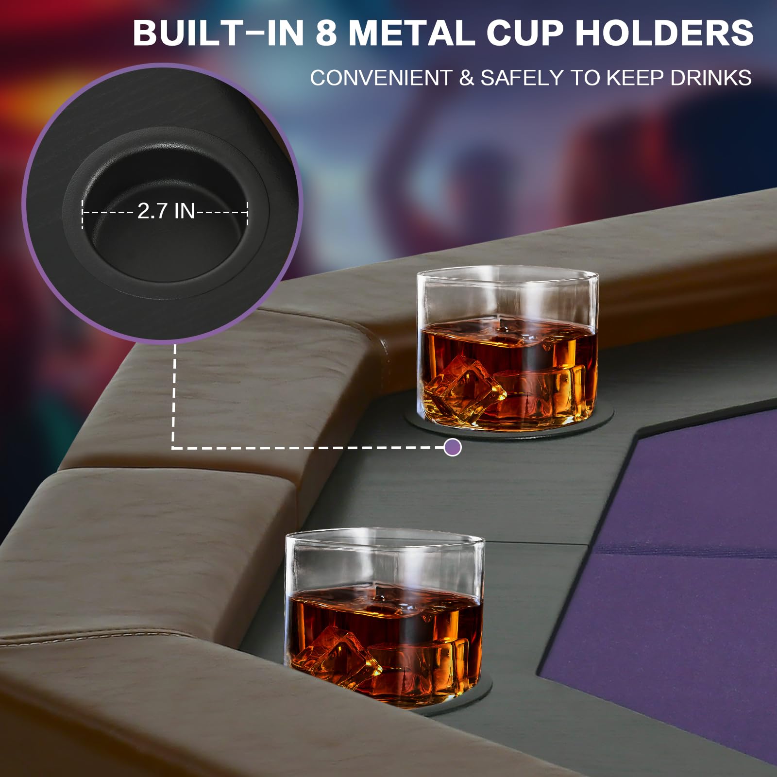 8-Player Foldable Poker Table - 50