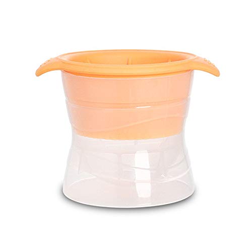 Gteller 2-Pack Large Silicone Ice Ball Molds for Whiskey & Cocktails - Reusable Round Ice Cube Trays, Perfect for Bourbon, Scotch & Cold Drinks (Yellow) - Home Bar & Party Essential