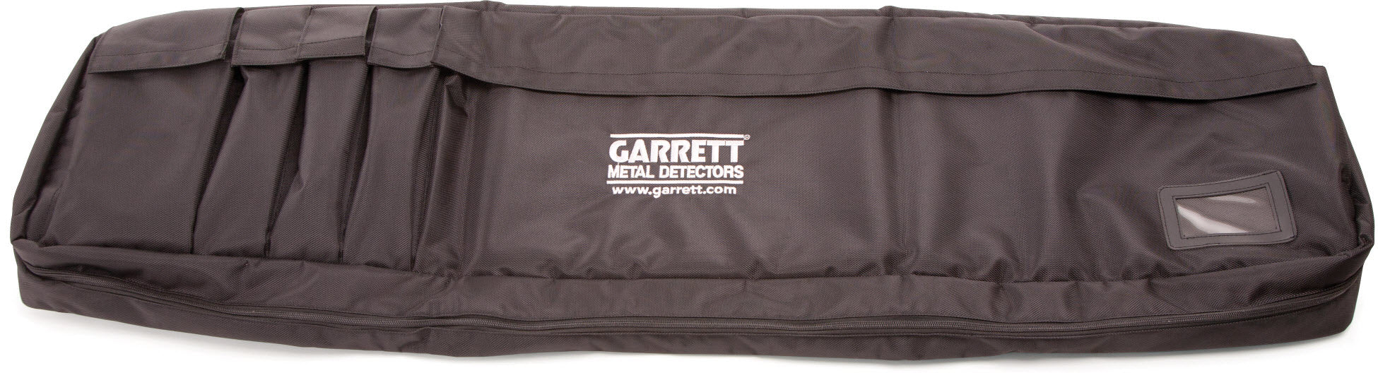 Garrett Soft Case - Universal 5 Pocket Tactical Black Metal Detector Carry Bag for Outdoor Treasure Hunting, Beach Combing & Gold Prospecting