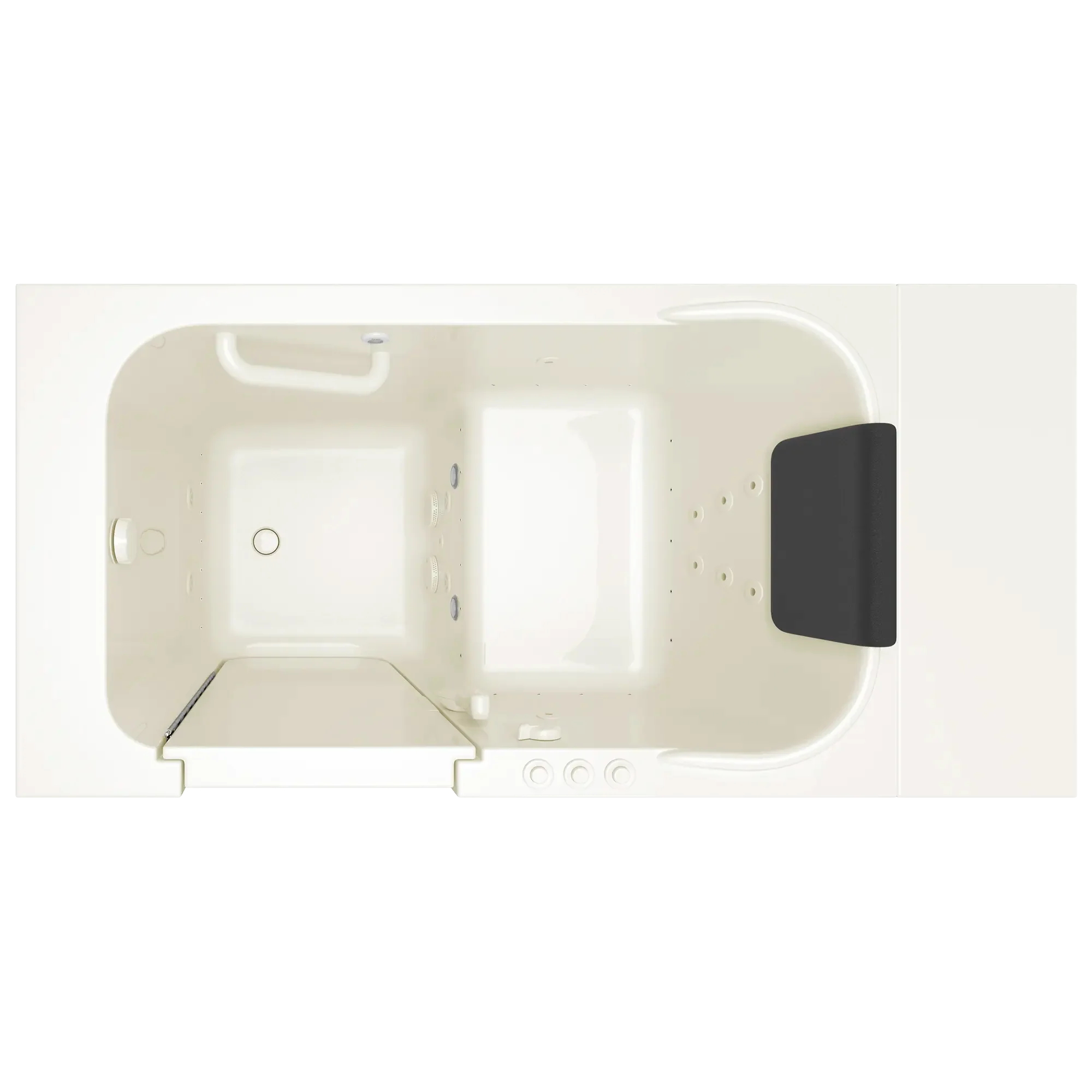 Premium 28 x 48 Inch Gelcoat Walk-In Bathtub with Air Spa & Whirlpool Systems - Left Hand Drain - Ideal for Elderly & Mobility Support, Therapeutic Hydrotherapy at Home