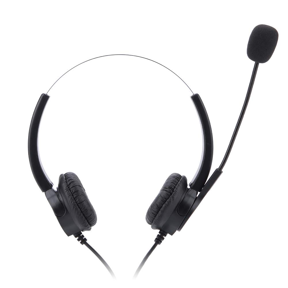 Professional Noise Cancelling Call Center Headset with RJ9 Connector - Crystal Clear Office Phone Headset for Comfortable Long Wear | Ideal for Telephone Counseling Services & Customer Support Teams