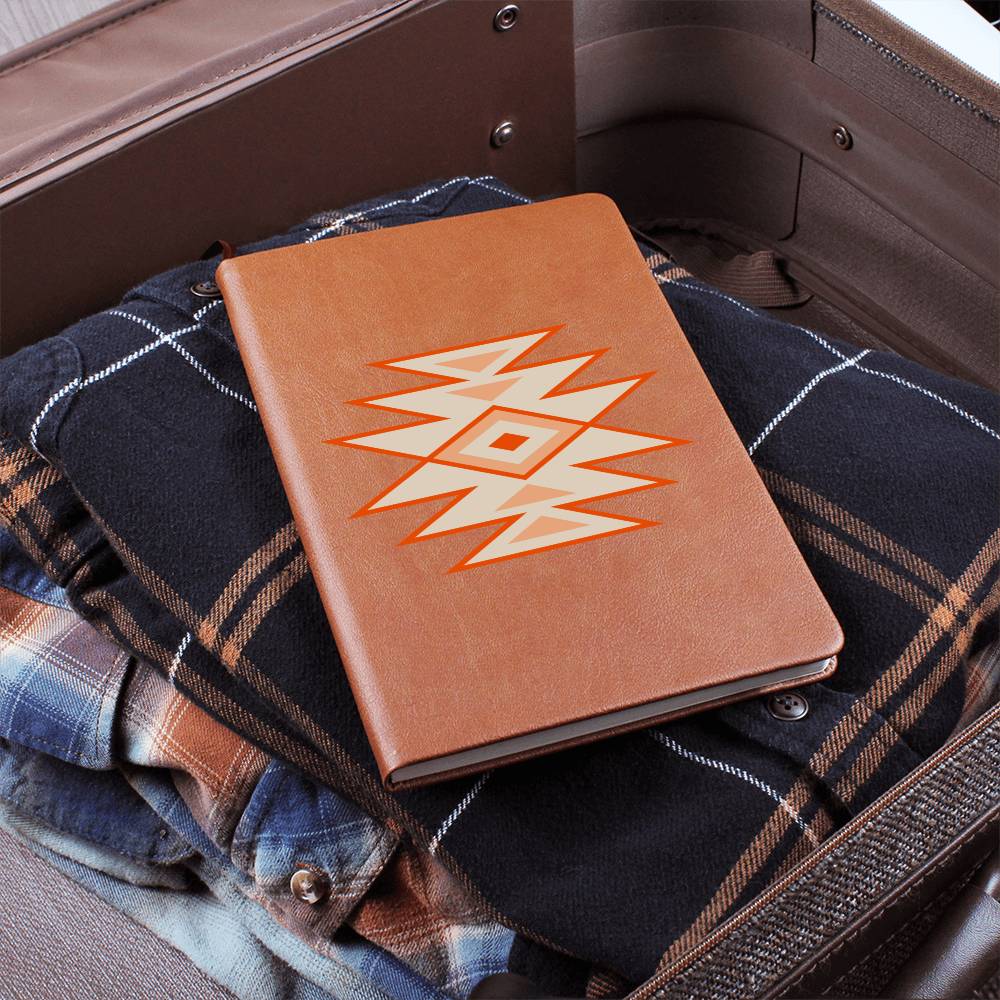 Vegan Leather Journal with Southwestern Motif - Handmade Leather Bound Notebook for Writing, Sketching & Travel Journaling - Perfect Gift for Writers & Artists