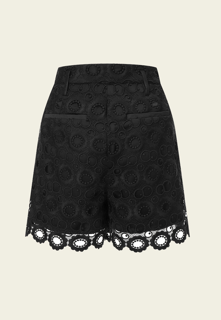High Waist Black Lace Shorts for Women - Sexy Stretchable Comfortable Underwear - Perfect for Date Night, Sleepwear & Lingerie