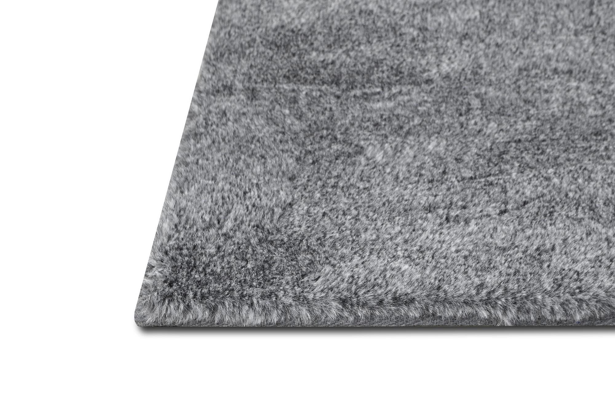 Luxury Faux Fur Shaggy Area Rug 5x7 Feet - Soft Plush Non-Slip Living Room Carpet for Kids Room, Nursery, Bedroom - Modern Gray Home Decor Floor Mat for Cozy Comfort & Stylish Interior Design