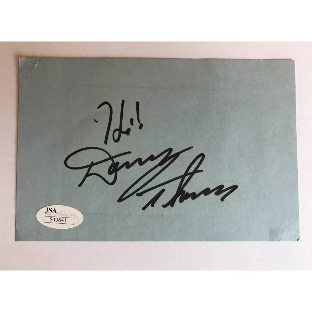 Danny Thomas Autographed 4x6 Index Card with JSA COA - St. Jude Hospital Founder - Perfect for Collectors, Memorabilia Displays & Charity Auctions