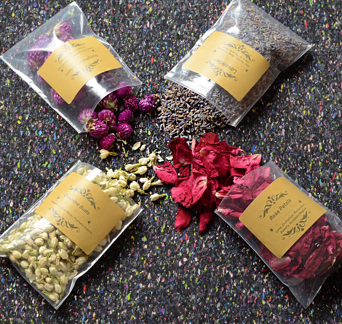 30 Premium Wiccan Herbs Kit for Witchcraft - Protection Herbs, Spell Ingredients & Wicca Altar Supplies with Free Crystal Spoon - Perfect for Rituals, Magic Spells & Spiritual Practices