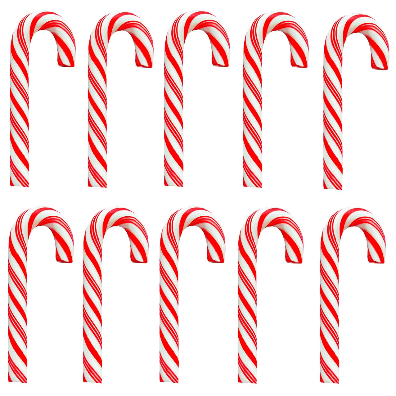 Red & White Mini Polymer Clay Candy Canes (30PCS, 5CM) - DIY Christmas Decorations, Nail Art Kit, Cake Toppers & Food Crafts - Perfect for Holiday Baking, Gift Wrapping & Festive Home Decor