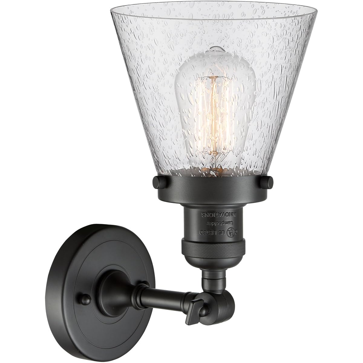 Innovations 201F-OB-G64-LED Oil Rubbed Bronze Semi-Flush Mount LED Ceiling Light Fixture - Perfect for Bedroom, Living Room, Kitchen & Hallway Lighting