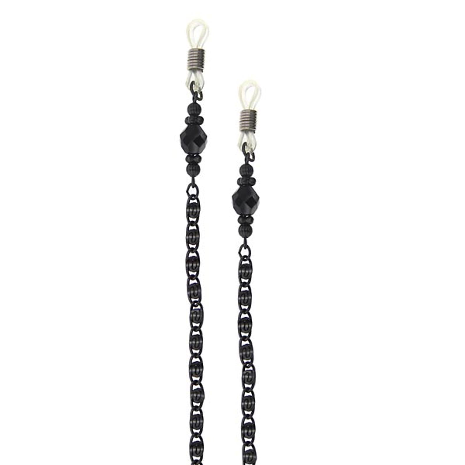 1928 Jewelry Black Chain Necklace with Eyeglass Holder - 30 Inch Stylish & Functional Accessory for Women and Men | Perfect for Reading, Work, and Everyday Wear