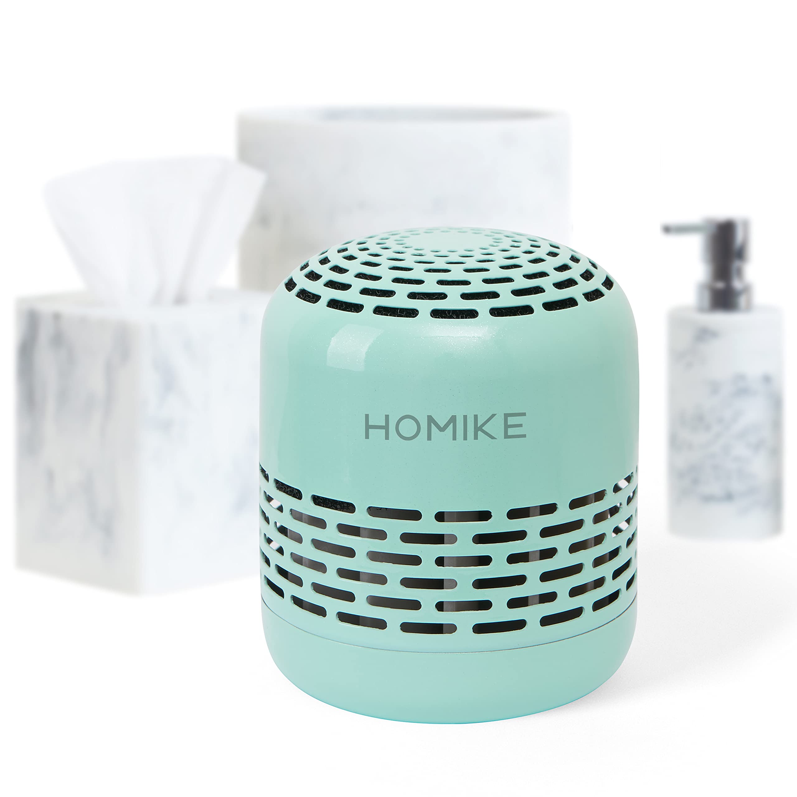 HOMIKE Refrigerator Deodorizer & Odor Eliminator - 10-Year Lasting Air Freshener for Car, Closet, Shoe Cabinet, Fridge & Freezer - Better Than Baking Soda & Activated Carbon (Green) - Ideal for Home, Office, and Travel Use