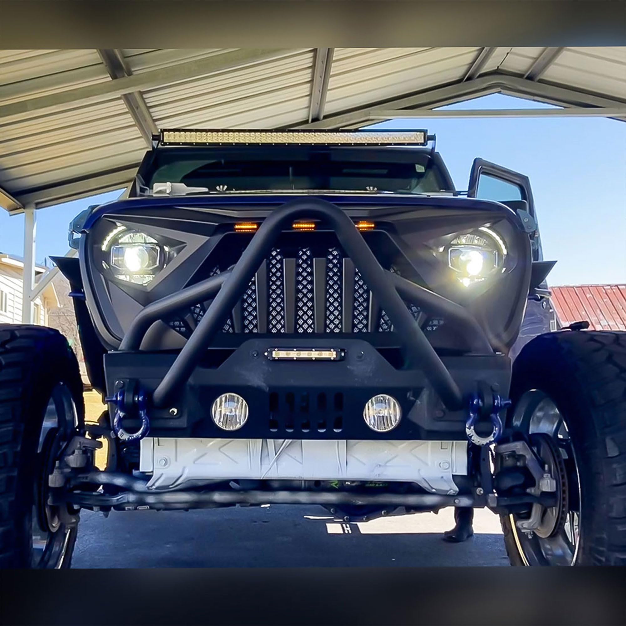 Upgraded LED Halo Headlights for Jeep Wrangler JL & Gladiator JT (2018-2022) | Durable & Bright Off-Road Lighting for Night Driving & Adventure