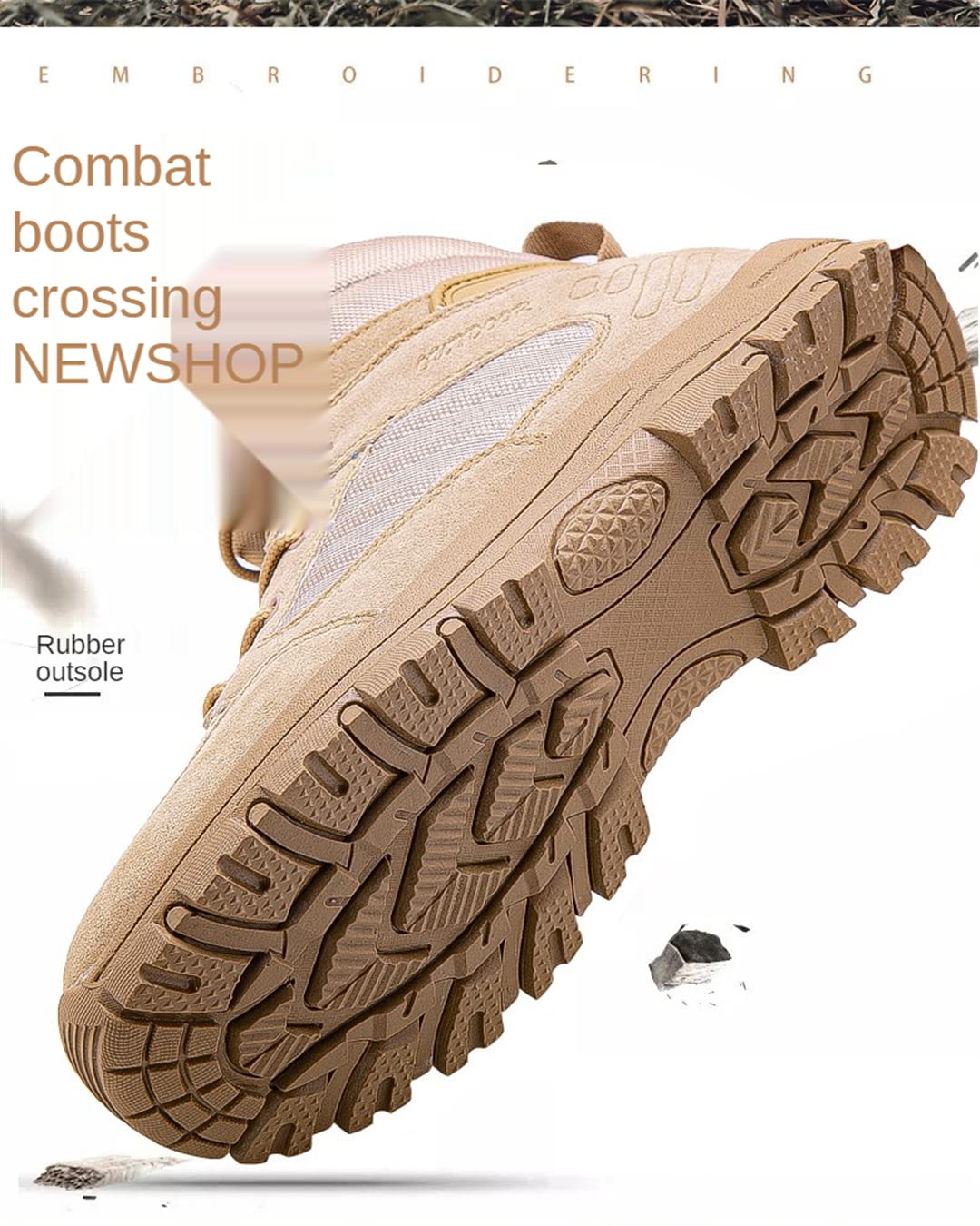 **Men's Waterproof Hiking Boots - Leather High-Top Outdoor Shoes for Autumn & Winter - Non-Slip Trekking & Mountain Climbing Boots - Ideal for Camping, Backpacking & Trail Adventures**