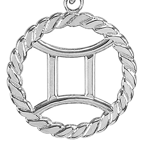 14k White Gold Gemini