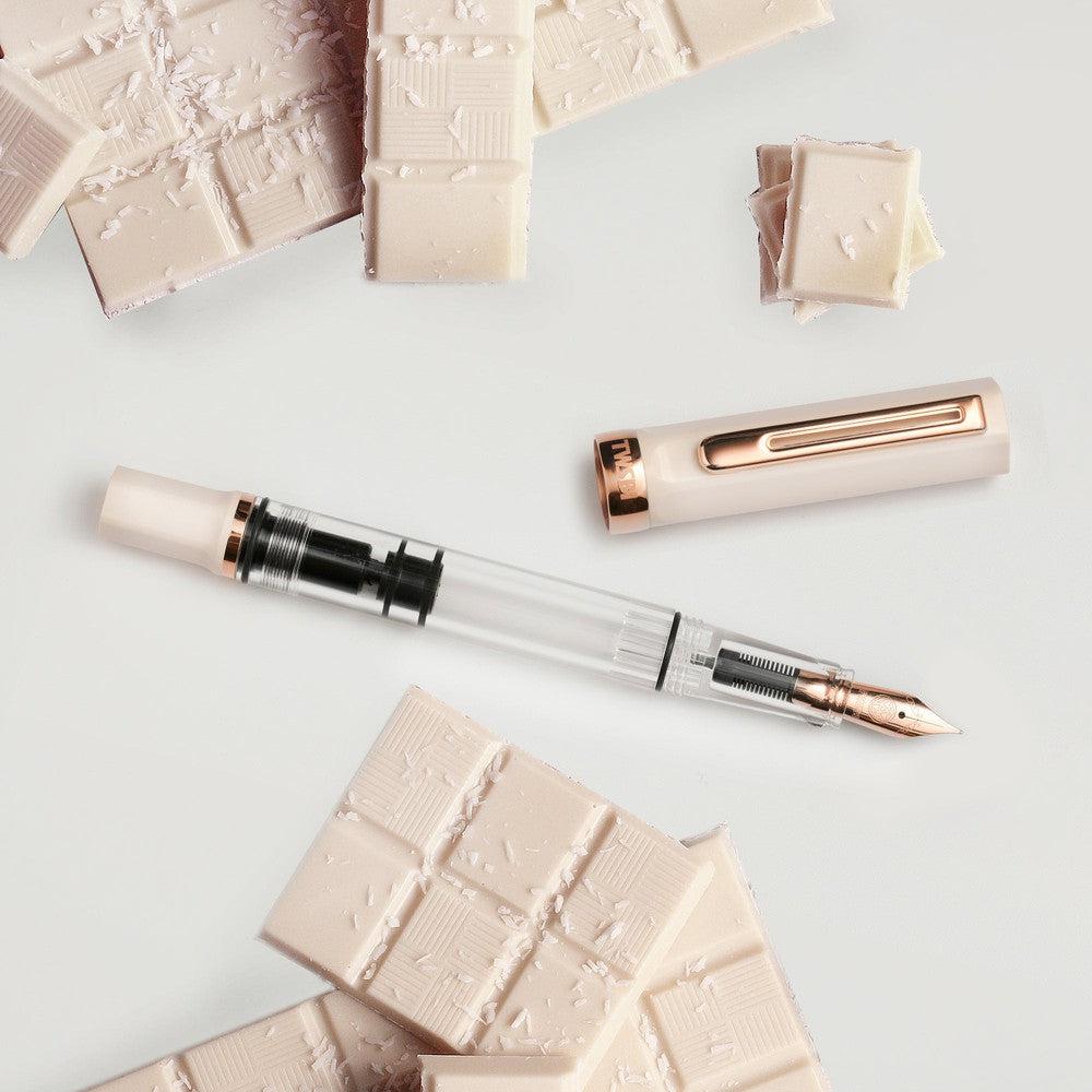TWSBI ECO Creme Rose Gold Fountain Pen - Smooth Writing, Premium Nib, Ink Converter Included - Perfect for Journaling, Note-Taking & Gift Giving