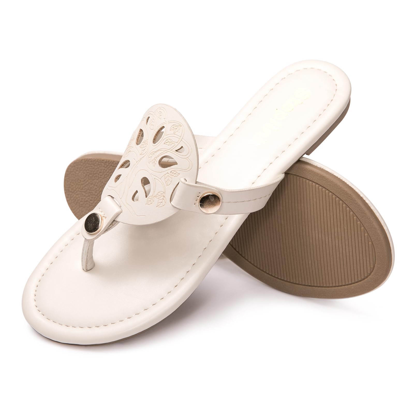 Women's Comfortable Flat Sandals - Slip On Slides & Flip Flops for Summer - Casual & Dressy Thong Sandals for Beach, Pool, Vacation & Everyday Wear