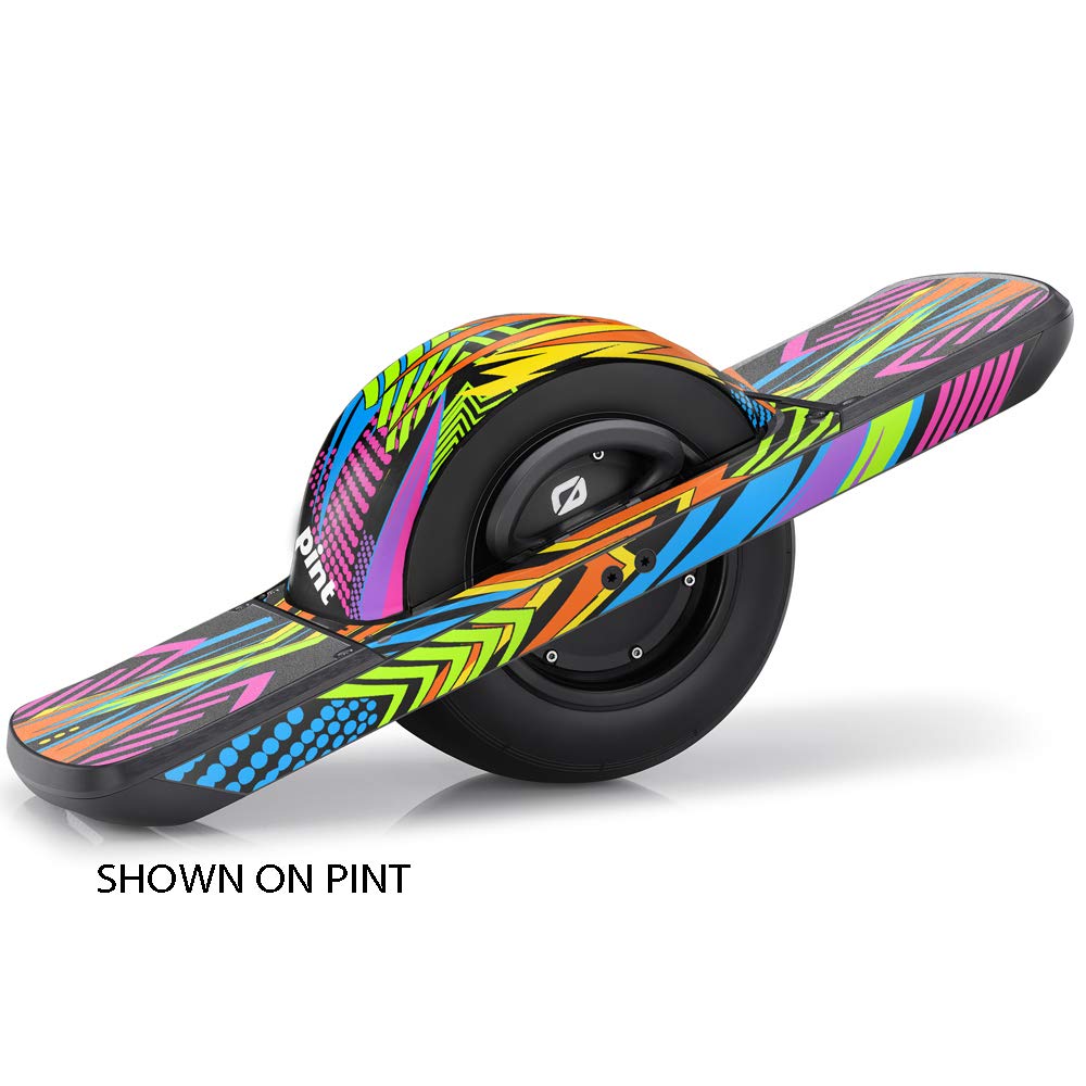 OneWheel Plus XR Graphics Kit - Mayhem Retro Design Rail & Fender Decals with Grip Tape by Earth Surf Designs | Custom Stickers for Electric Skateboard Accessories | Perfect for Street Riding & Board Personalization