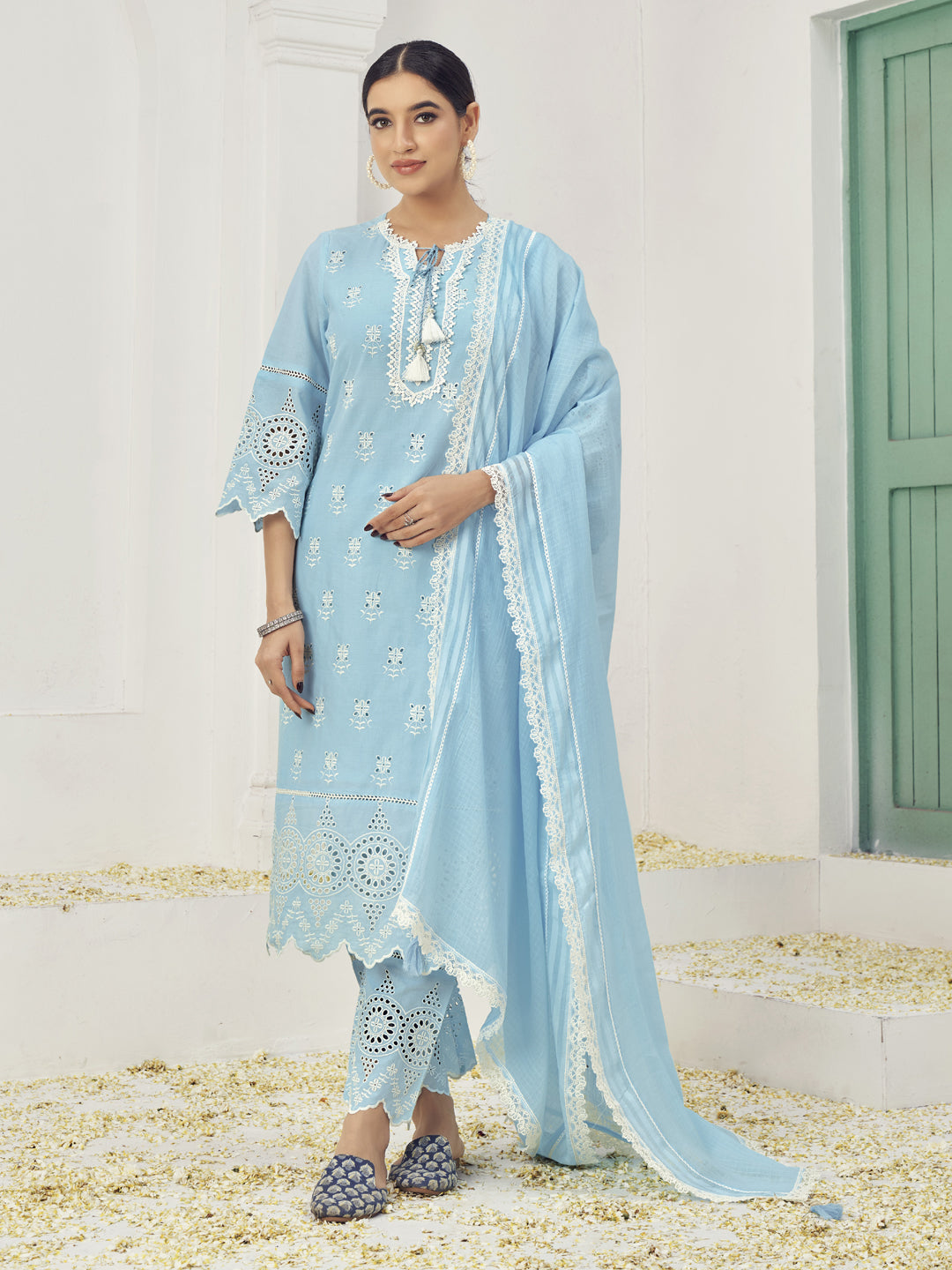 Stylish Blue Designer Party Wear Pant Suit for Women - Perfect for Weddings, Cocktail Parties & Special Occasions