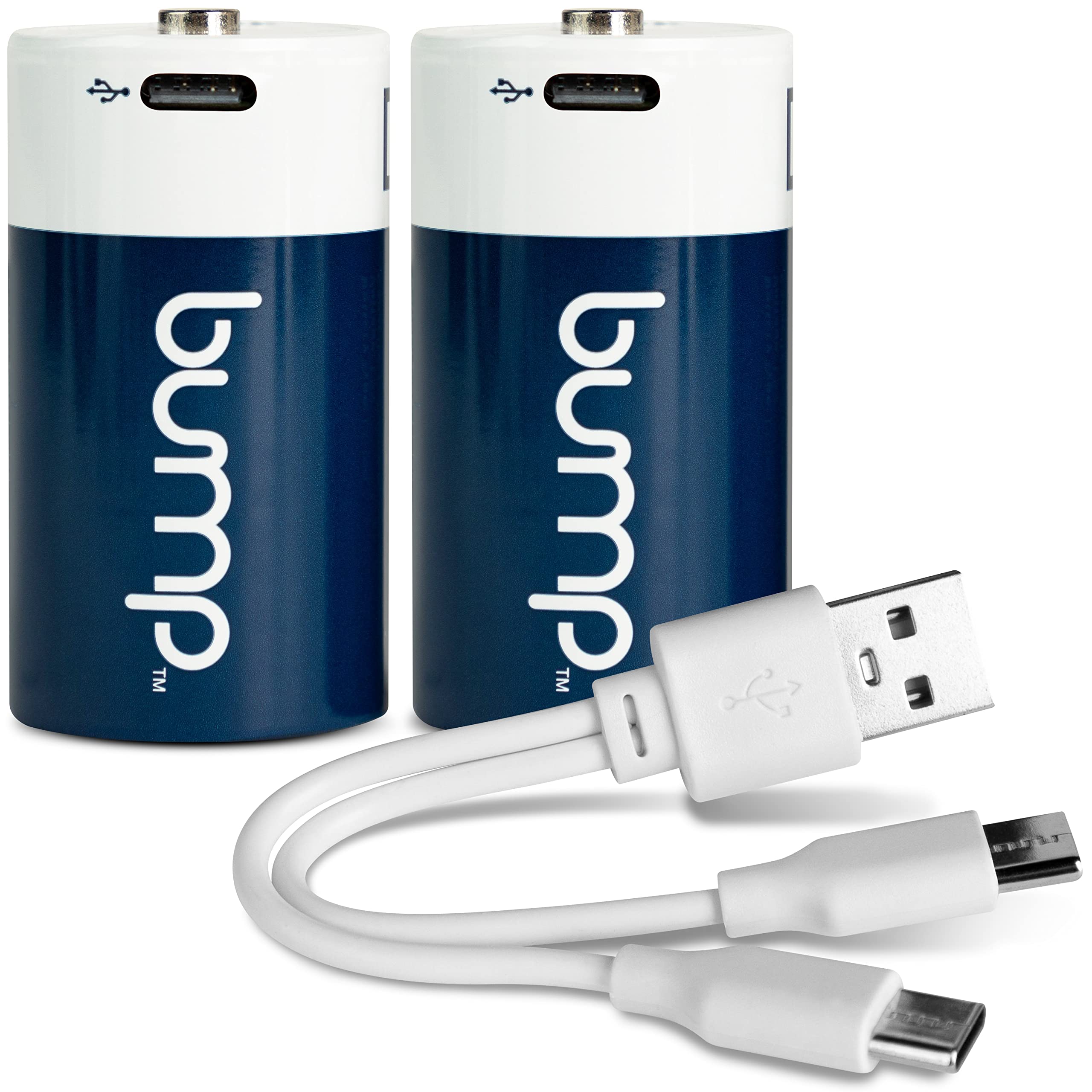 1.5V Rechargeable Lithium Ion Batteries - 2 Pack 12000mWh High Capacity with USB-C Fast Charging | Long Lasting Power for Flashlights, Electronics & High Drain Devices | Includes Charger Cable | Perfect for Emergency Kits, Camping Gear & Smart Home Devices