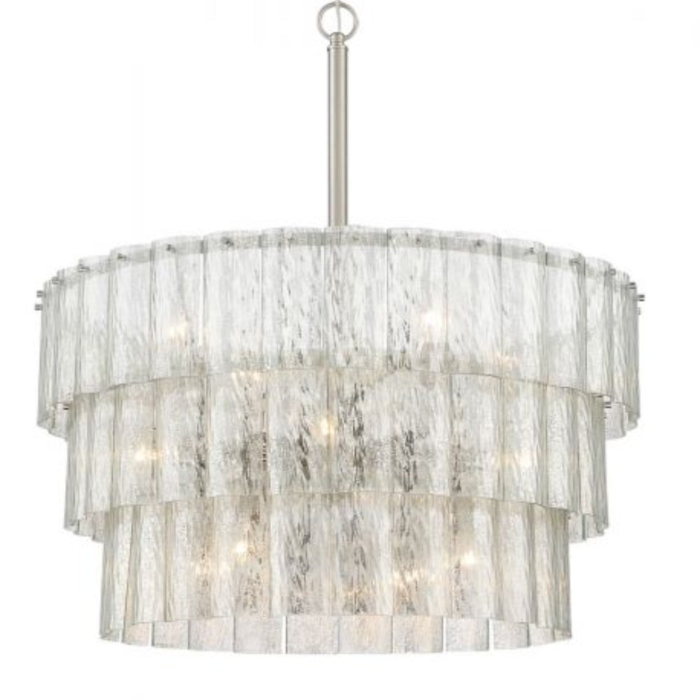 Bayside Tiered Chandelier - Elegant 3-Tier Crystal Ceiling Light Fixture for Dining Room, Living Room & Bedroom | Modern Home Decor Lighting